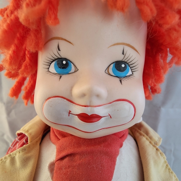 L'il Chips Vtg Porcelain Musical Wind Up Clown Doll Figure Russ Berrie Circus - Picture 6 of 13